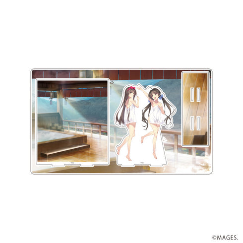 『メモリーズオフシリーズ』プレミアム アクリルジオラマプレート01/白河ほたる&桧月彩花(描き下ろしイラスト)